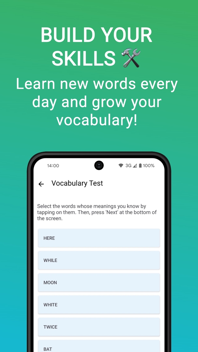 English Vocabulary Test screenshot 2