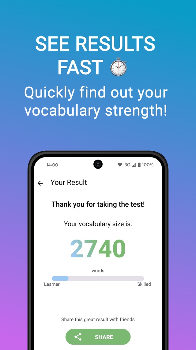 English Vocabulary Test screenshot 3