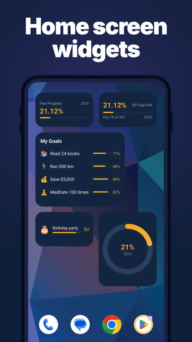 Year Progress 2026 & Goals screenshot 4
