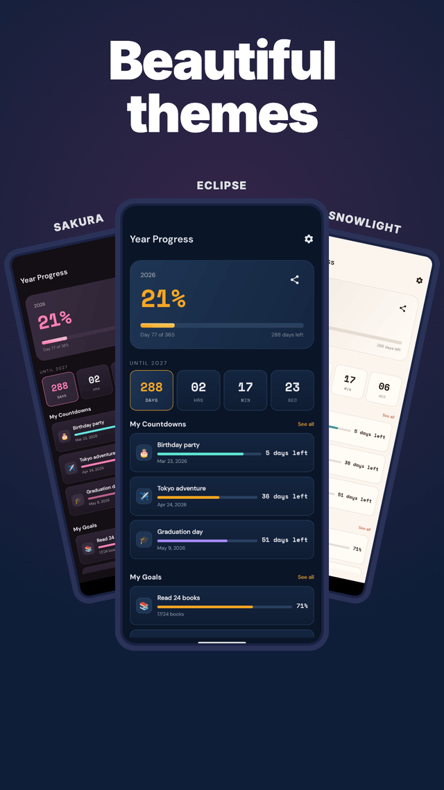 Year Progress 2026 & Goals screenshot 5