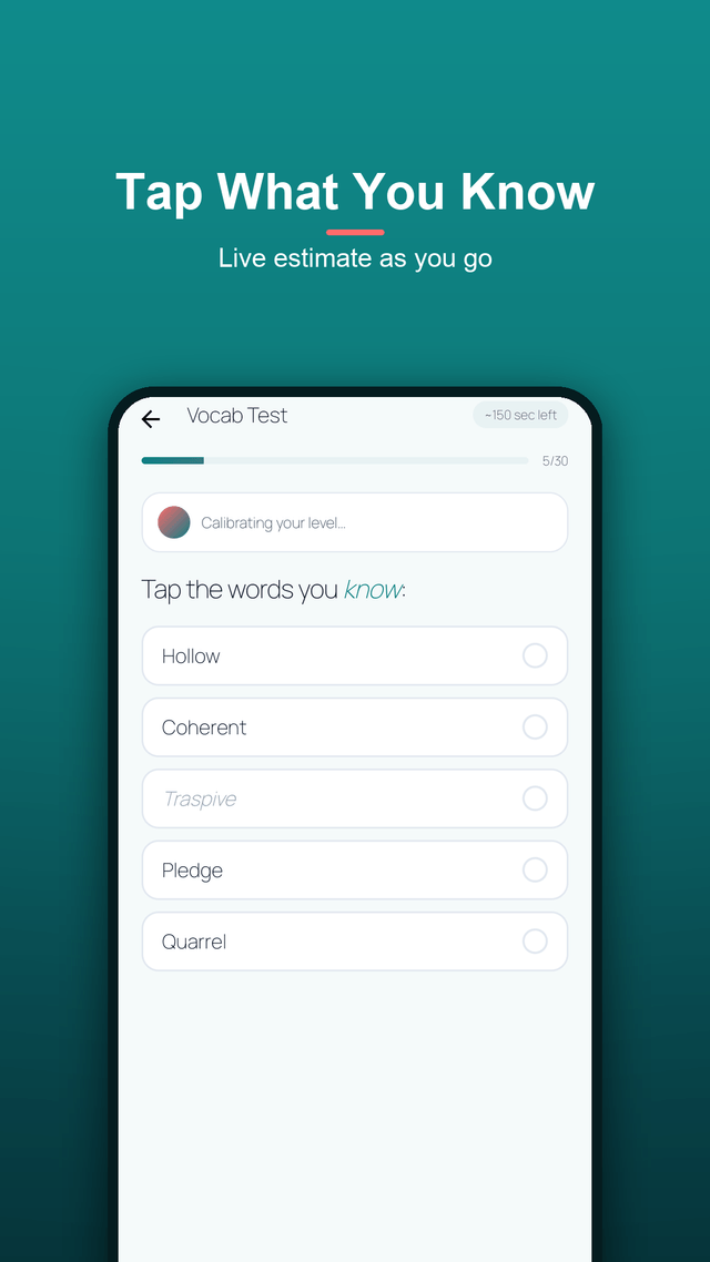 English Vocabulary Test screenshot 2