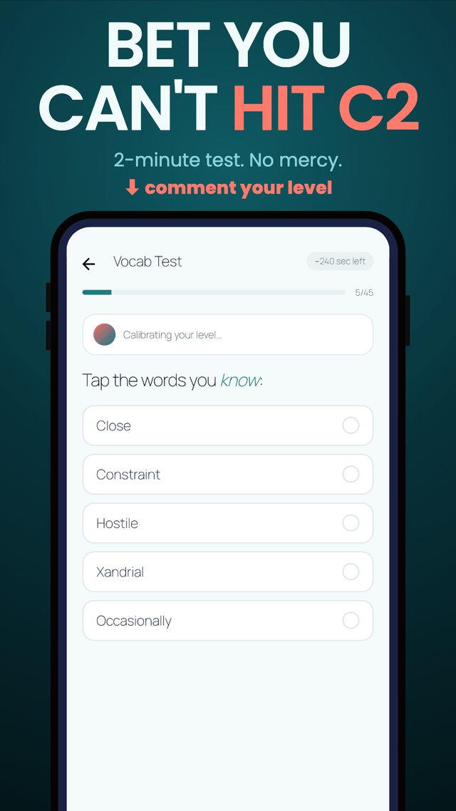 English Vocabulary Size Test screenshot 3